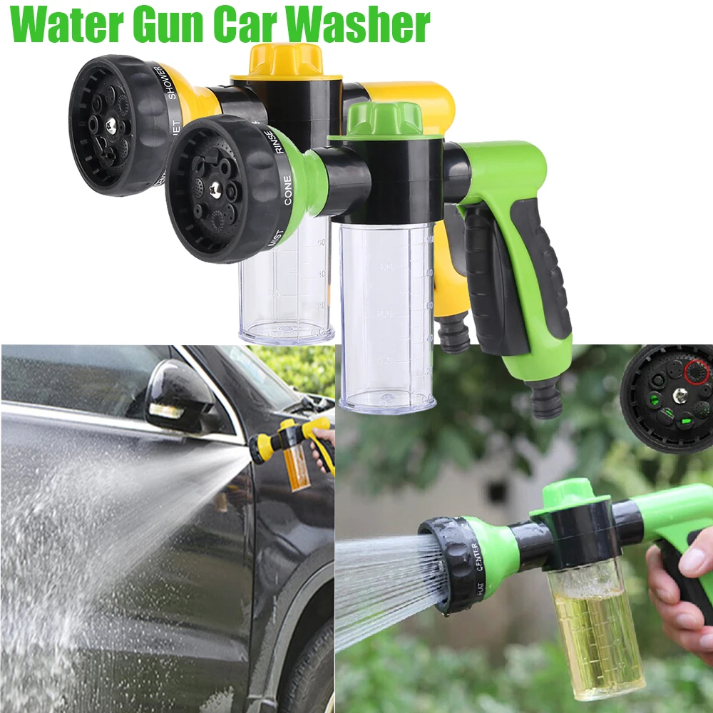 

Portable Auto Foam Lance Water Gun High Pressure 3 Grade Nozzle Jet Car Washer Sprayer Cleaning Tool Automobile Garden Dual Wash