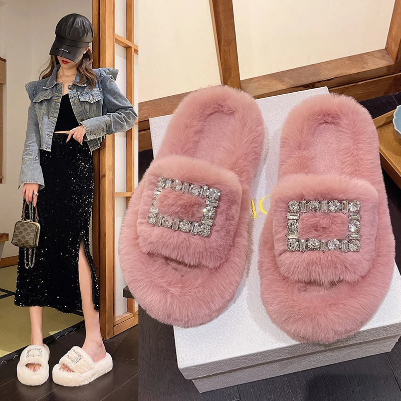 Faux Fur Home Slippers Fluffy Women Shoes Slides Comfort Furry Flat Sandals Female Cute Indoor for Flops
Faux Fur Home Slippers Fluffy Women Shoes Slides Comfort Furry Flat Sandals Female Cute Indoor for Flops
