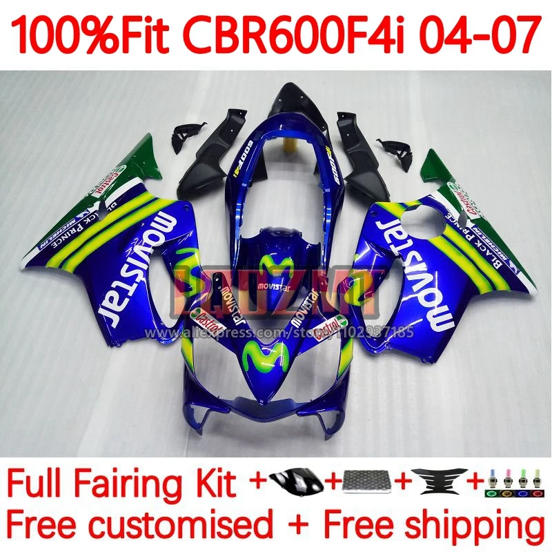 Injection Body For HONDA CBR600 CBR 600 F4i Movistar Blu 600F4i 600CC 04 05 06 07 CBR600F4i 2004 2005 2006 2007 Fairing 138No.94
Injection Body For HONDA CBR600 CBR 600 F4i Movistar Blu 600F4i 600CC 04 05 06 07 CBR600F4i 2004 2005 2006 2007 Fairing 138No.94
