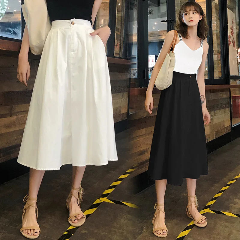 Женская тонкая юбка с завышенной талией, белая трапециевидная юбка средней длины в Корейском стиле, весна-лето 2022
Женская тонкая юбка с завышенной талией, белая трапециевидная юбка средней длины в Корейском стиле, весна-лето 2022