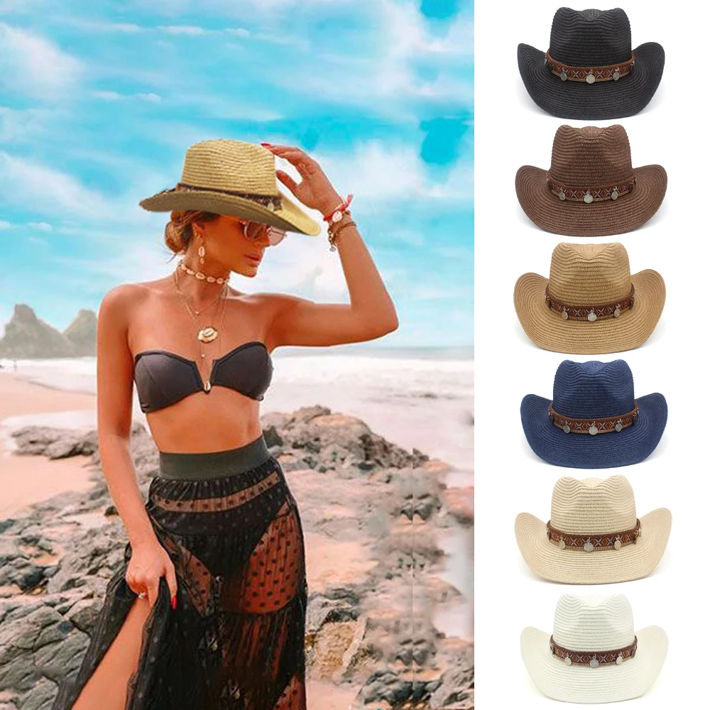 Men Women Soft Straw Western Cowboy Hats Wide Brim Sunhat Summer Caps Sombrero Travel Sunbonnet Outdoor Beach Size US 7 1/4 UK L
Men Women Soft Straw Western Cowboy Hats Wide Brim Sunhat Summer Caps Sombrero Travel Sunbonnet Outdoor Beach Size US 7 1/4 UK L
