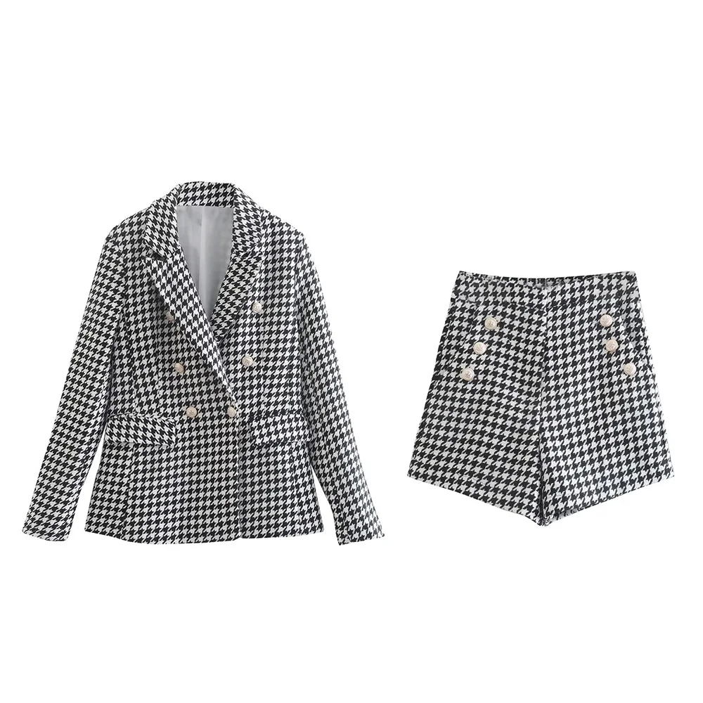 DiYiG Women's 2022 New Fashion Blazer Sets Plaid Loose Double Breasted Coat And Shorts Casual Office Lady Autumn Clothes Suits
DiYiG Women's 2022 New Fashion Blazer Sets Plaid Loose Double Breasted Coat And Shorts Casual Office Lady Autumn Clothes Suits