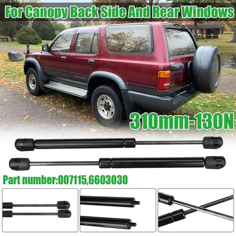 2Pcs Universal Gas Spring Lift Support Struts 310mm-130N Shaft for Canopy Back Side and Rear Windows 007115 6603030
2Pcs Universal Gas Spring Lift Support Struts 310mm-130N Shaft for Canopy Back Side and Rear Windows 007115 6603030