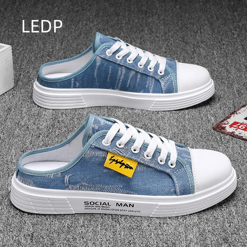 Summer Half Drag Men's Shoes Lazy Shoes Fashion All-match Stitching Canvas Shoes Korean Version Breathable Trendy Men's Shoes
Summer Half Drag Men's Shoes Lazy Shoes Fashion All-match Stitching Canvas Shoes Korean Version Breathable Trendy Men's Shoes