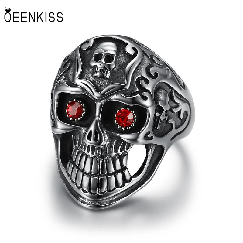 QEENKISS RG8104 Fine Jewelry Wholesale Fashion Trendy Man Birthday Wedding Gift Ruby Skull Ghost Head Retro Titanium Steel Ring
QEENKISS RG8104 Fine Jewelry Wholesale Fashion Trendy Man Birthday Wedding Gift Ruby Skull Ghost Head Retro Titanium Steel Ring
