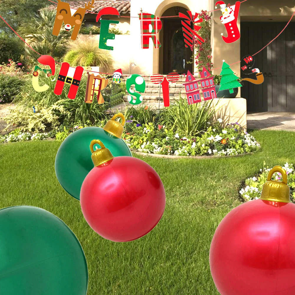 60cm Solid Color Balloons Home Christmas Gift Ball Xmas Thicken Christmas Balls Outdoor Atmosphere PVC Inflatable Toys
60cm Solid Color Balloons Home Christmas Gift Ball Xmas Thicken Christmas Balls Outdoor Atmosphere PVC Inflatable Toys