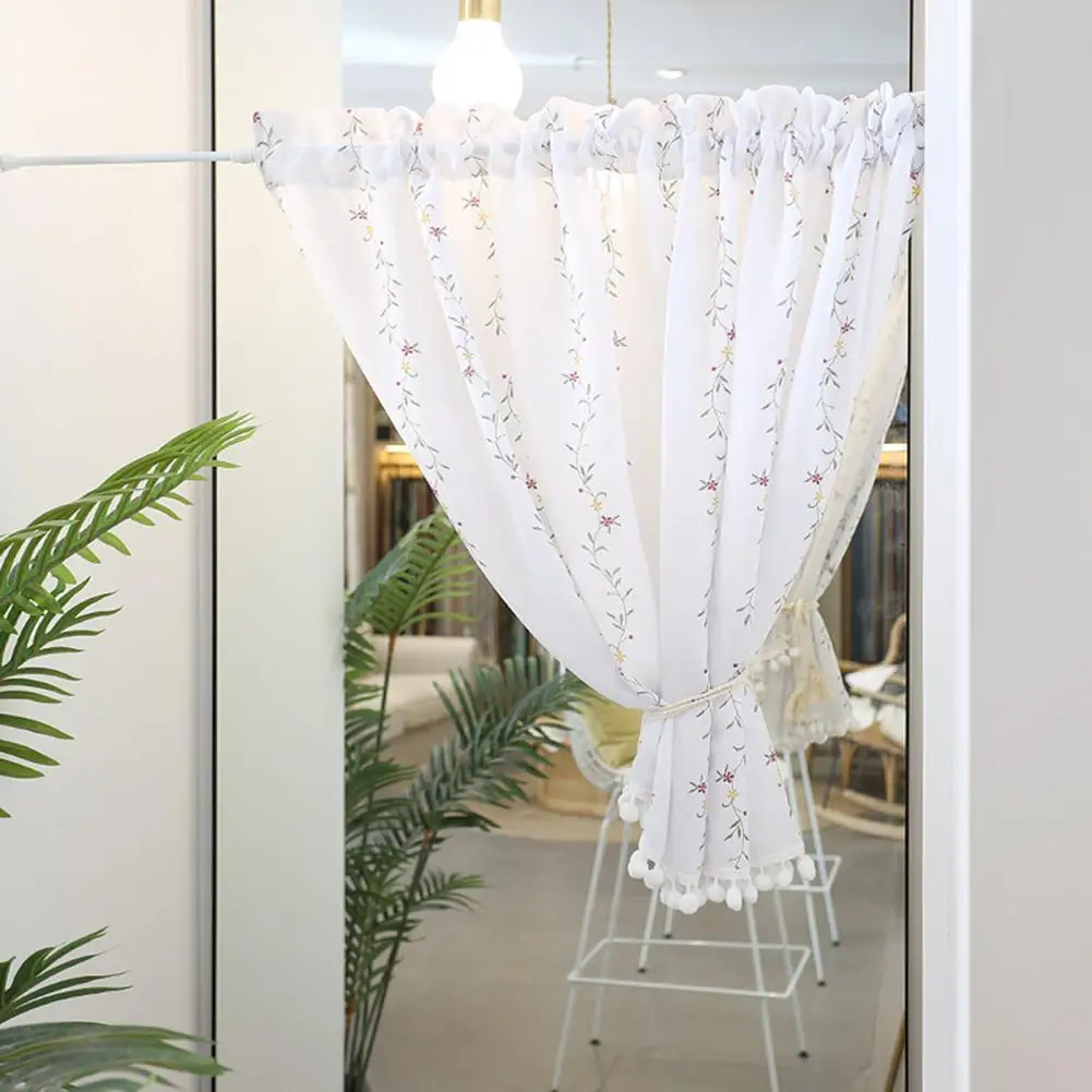 Window Gauze Tassel Washable Floral Print Farmhouse Design Curtain Valance Household Supplies
Window Gauze Tassel Washable Floral Print Farmhouse Design Curtain Valance Household Supplies