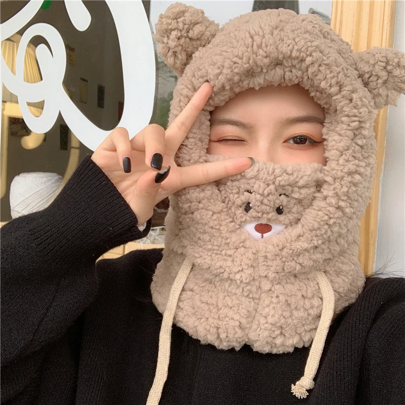 Girls Winter Hooded Scarf 3-in-1 Hat with Warm Face Masque Cute Bear Ski Cap Outdoor Sport Windproof Slip-on Hats AUG889
Girls Winter Hooded Scarf 3-in-1 Hat with Warm Face Masque Cute Bear Ski Cap Outdoor Sport Windproof Slip-on Hats AUG889