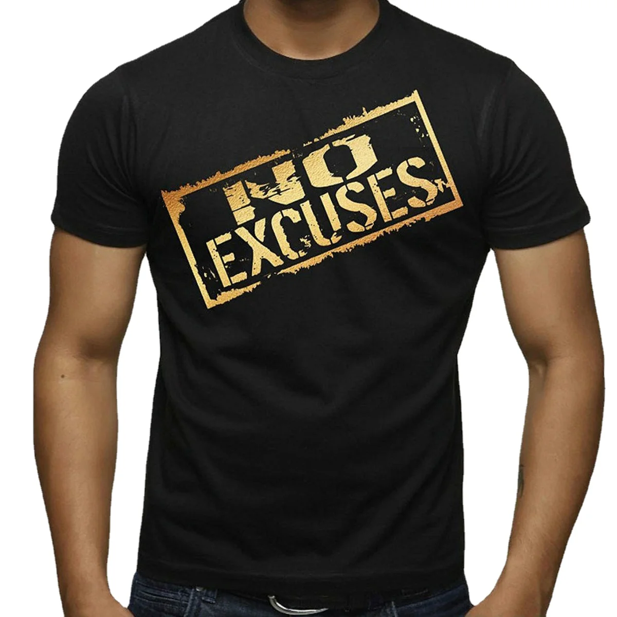 Funny Gold Eye Catching Slogan No Excuses Black T-Shirt. Summer Style Cotton O-Neck Short Sleeve Mens T Shirt New Size S-3XL
Funny Gold Eye Catching Slogan No Excuses Black T-Shirt. Summer Style Cotton O-Neck Short Sleeve Mens T Shirt New Size S-3XL