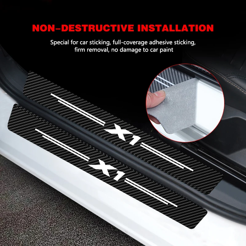 4 PCs/set Carbon Fiber Protector Sticker Car Door Sill Stickers Anti-Scratch Style For BMW X1 E84 F48 Carbon Fiber Texture
4 PCs/set Carbon Fiber Protector Sticker Car Door Sill Stickers Anti-Scratch Style For BMW X1 E84 F48 Carbon Fiber Texture