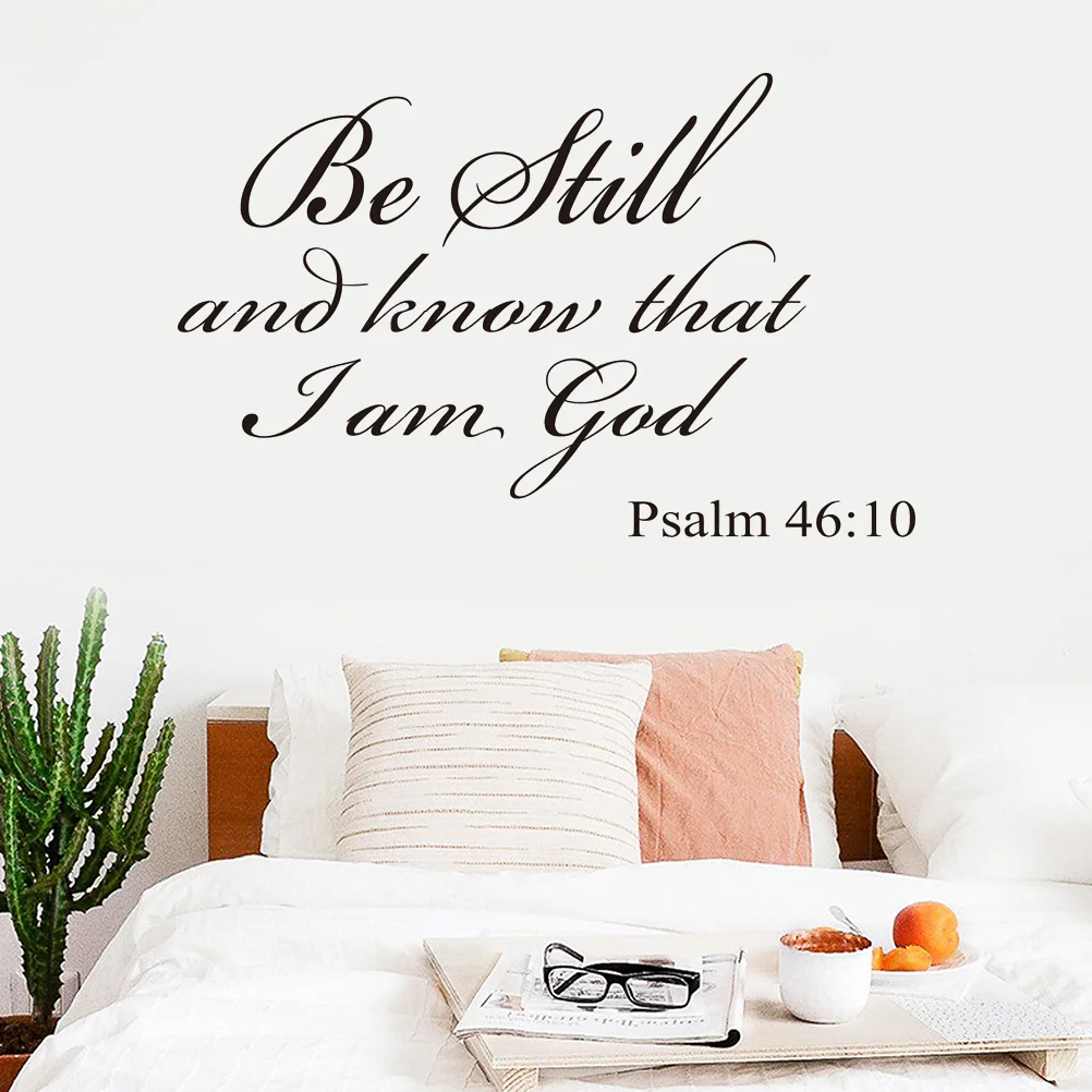 

1PC DIY Peel and Stick Removable Creative Non- Be Still And Know That I Am God Wall Decals