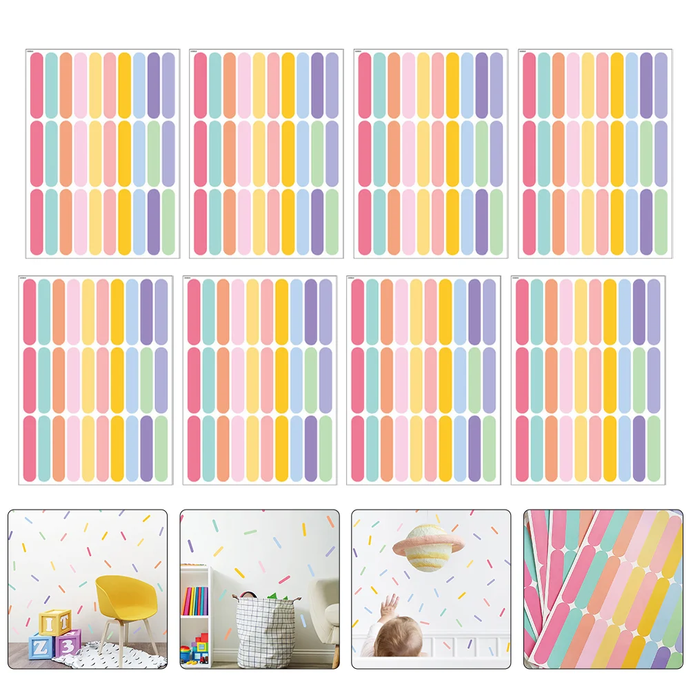 8 Sheets of Decorative Kids' Room Nursery Colorful Wall Decals Baby's Room Wall Stickers for Bedroom Kindergarten
8 Sheets of Decorative Kids' Room Nursery Colorful Wall Decals Baby's Room Wall Stickers for Bedroom Kindergarten