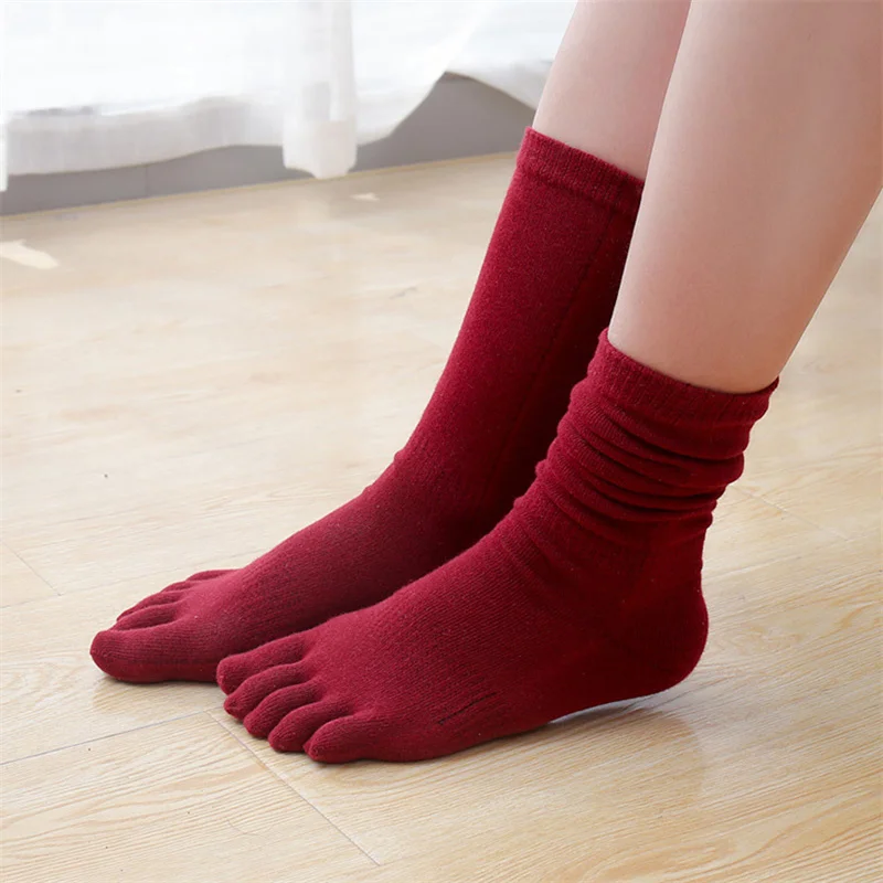 Solid Warm Five Finger Sock Fashion Versatile Long Tube Five Finger Socks Autumn Winter Medium Thick Split Toe Socks
Solid Warm Five Finger Sock Fashion Versatile Long Tube Five Finger Socks Autumn Winter Medium Thick Split Toe Socks
