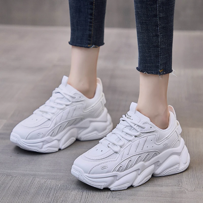 Woman Platform Sneakers Running Shoes for Women Fashion Female Black White Chunky Thick Sole Casual Womens Vulcanize Shoes
Woman Platform Sneakers Running Shoes for Women Fashion Female Black White Chunky Thick Sole Casual Womens Vulcanize Shoes
