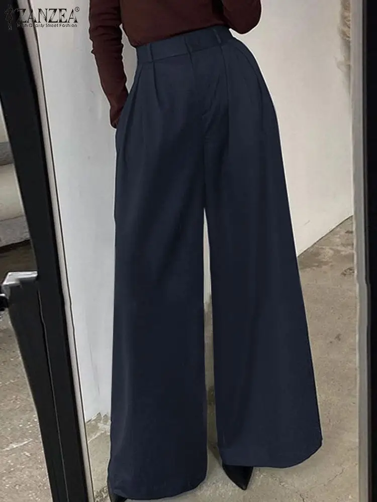 Women Casual Solid OL Trouser ZANZEA Elegant Wide Leg Elastic Waist Pants 2022 Spring Oversize Office Capris Slim Party Overalls
Women Casual Solid OL Trouser ZANZEA Elegant Wide Leg Elastic Waist Pants 2022 Spring Oversize Office Capris Slim Party Overalls