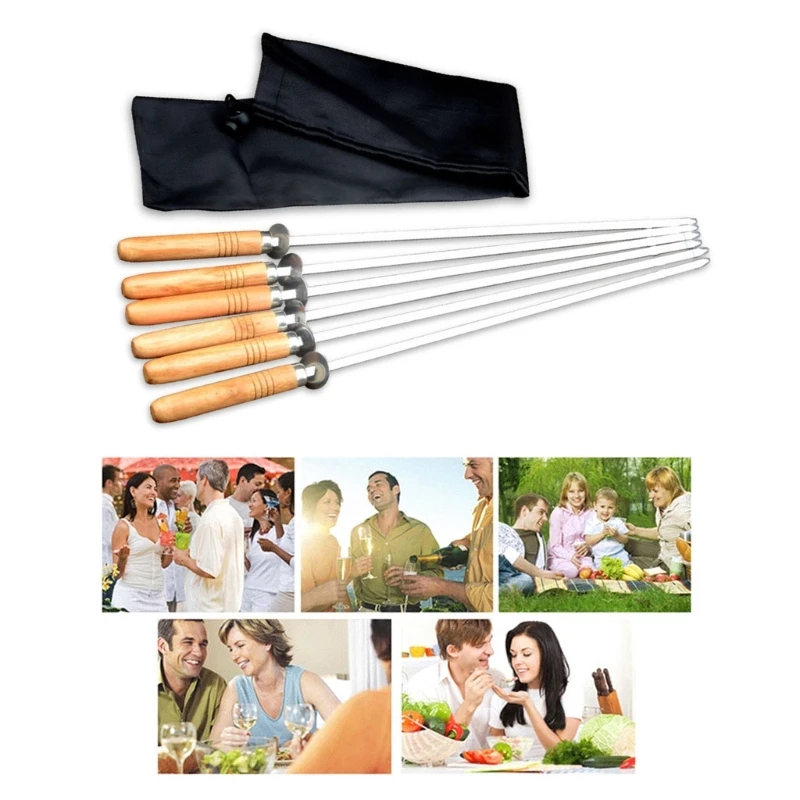 6x BBQ Skewers for Outdoor Grilling Barbecue Skewers Family Gathering Barbecue
6x BBQ Skewers for Outdoor Grilling Barbecue Skewers Family Gathering Barbecue