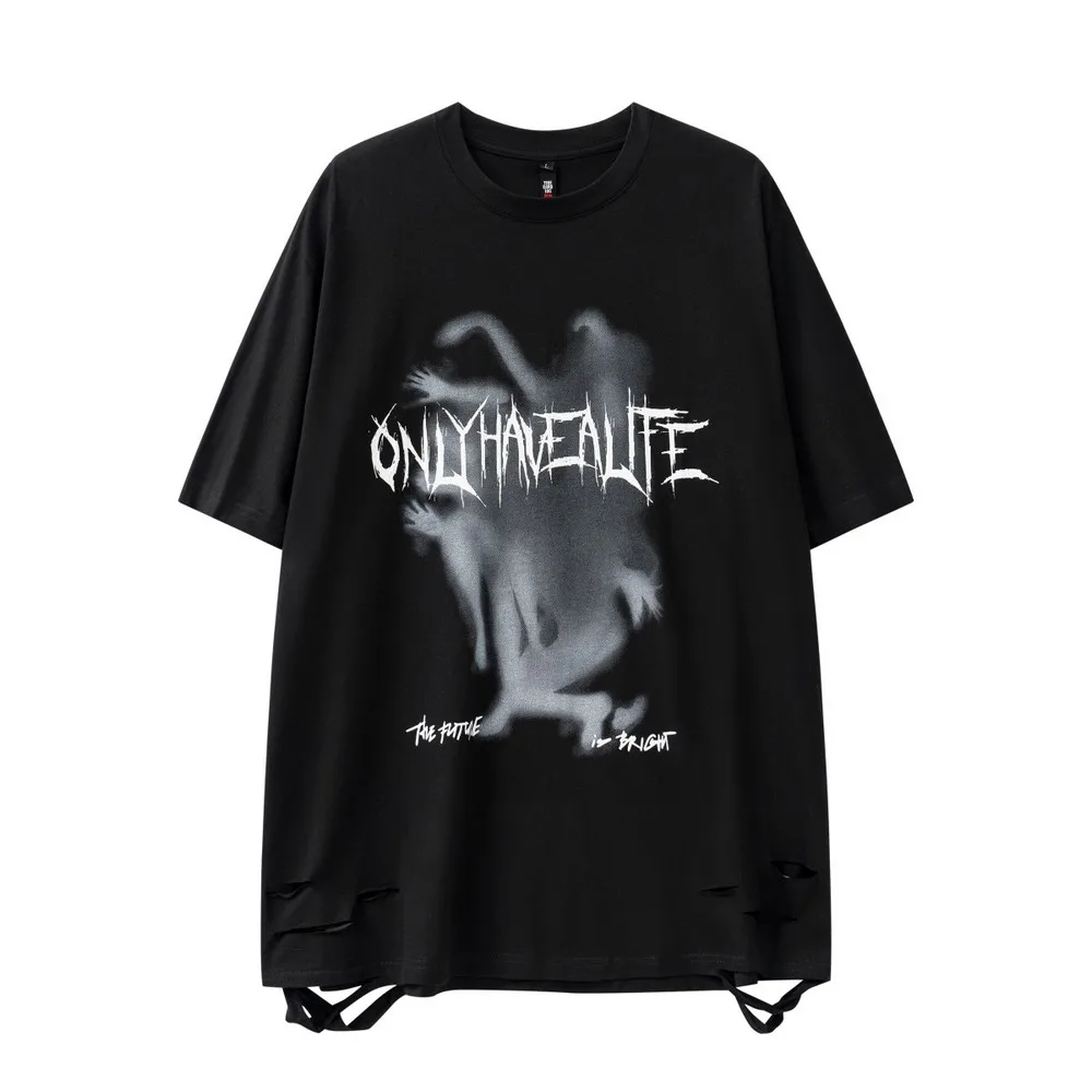 Frayed Devil Graphic Tees Men Women Oversized Ghost Printed Grunge Clothes Summer Trending Punk Goth Clothing Streetwear Top
Frayed Devil Graphic Tees Men Women Oversized Ghost Printed Grunge Clothes Summer Trending Punk Goth Clothing Streetwear Top