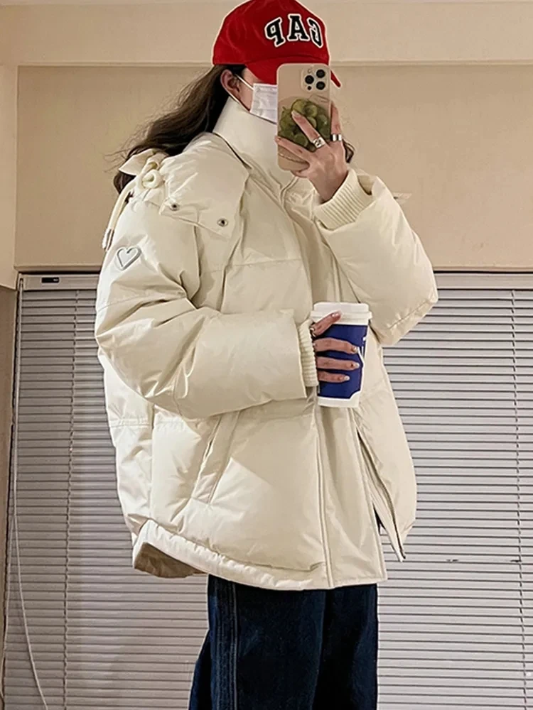 Korean Women Loose Parkas Winter Thicken Hooded Cotton Padded Coat Snow Wear Warm Windbreaker Oversized 80kg Casual New Chaqueta
Korean Women Loose Parkas Winter Thicken Hooded Cotton Padded Coat Snow Wear Warm Windbreaker Oversized 80kg Casual New Chaqueta