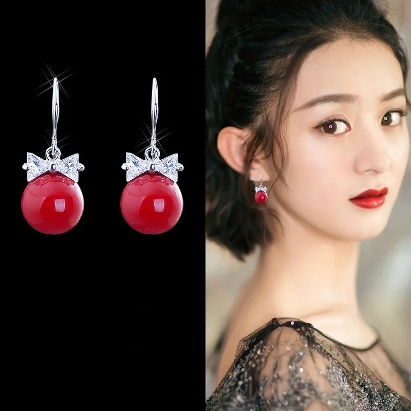 Fashion Zircon Bow Crystal Opal Stone Rearl Ball Drop Earings High-End Trinket Female Party Earrings Women Wedding Jewelry
Fashion Zircon Bow Crystal Opal Stone Rearl Ball Drop Earings High-End Trinket Female Party Earrings Women Wedding Jewelry