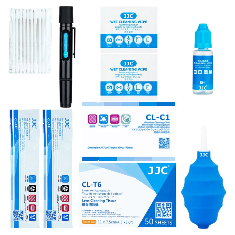 JJC 10-In-1 Camera Lens Cleaning Kit Lens Cleaner Blower Sensor Pen for Canon Nikon Sony Fujifilm Camera Accessories & Phone etc
JJC 10-In-1 Camera Lens Cleaning Kit Lens Cleaner Blower Sensor Pen for Canon Nikon Sony Fujifilm Camera Accessories & Phone etc