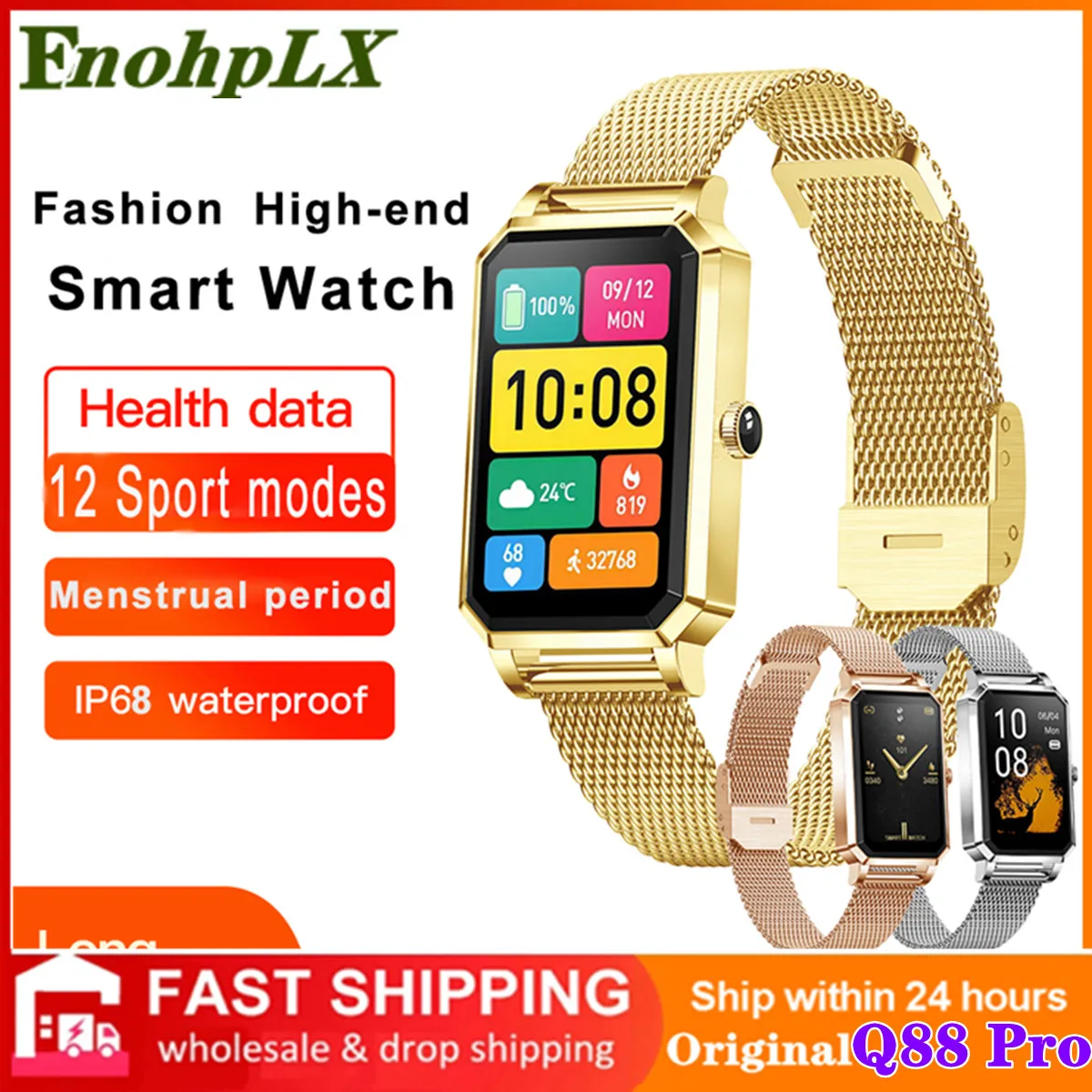 Smart Watch Woman Full Touch Screen Sports Fitness Health Waterproof Blue Tooth Call Smartwatch Menstrual Period For Android IOS
Smart Watch Woman Full Touch Screen Sports Fitness Health Waterproof Blue Tooth Call Smartwatch Menstrual Period For Android IOS