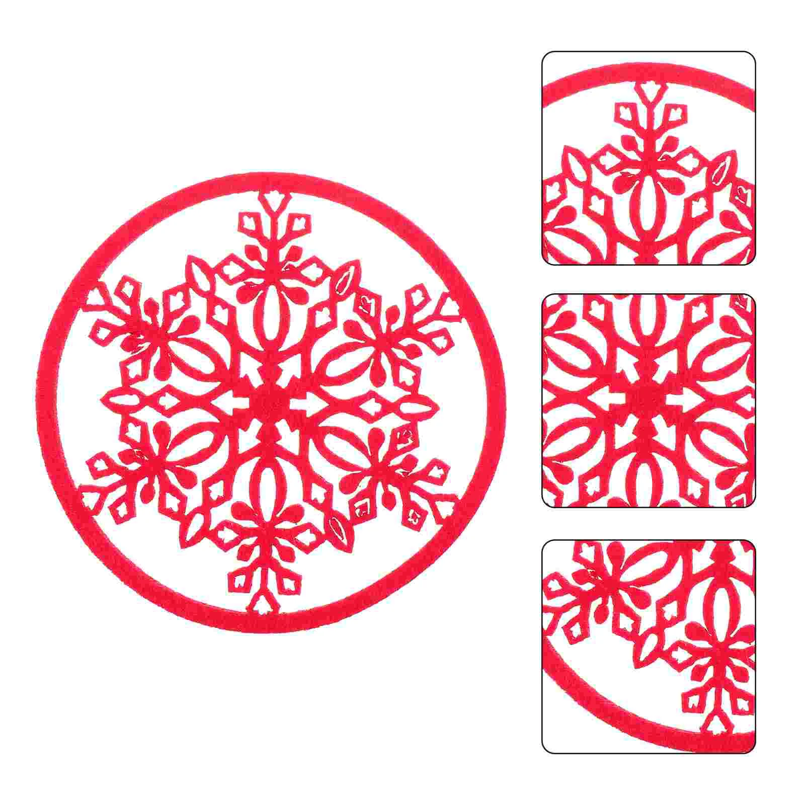 Christmas Coasters Cup Coaster Snowflake Red Felt Decor Mat Holiday Pads Tablehot Drink Bar Kitchen Dining Tools Trivets Padset
Christmas Coasters Cup Coaster Snowflake Red Felt Decor Mat Holiday Pads Tablehot Drink Bar Kitchen Dining Tools Trivets Padset