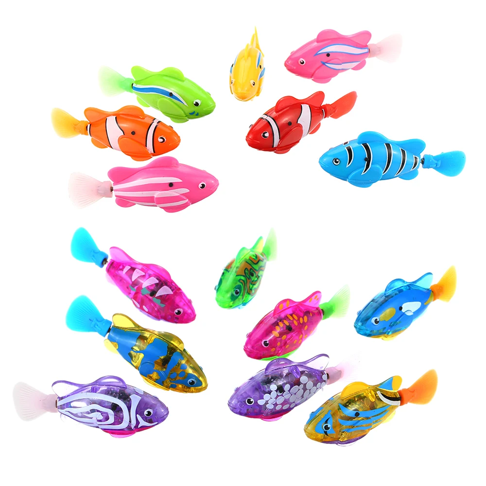 New Electronic Fish Pets with Flash Lighting Mini Sea Animal Electric Swimming Fish Toys for Children Gifts Battery Powered Fish
New Electronic Fish Pets with Flash Lighting Mini Sea Animal Electric Swimming Fish Toys for Children Gifts Battery Powered Fish