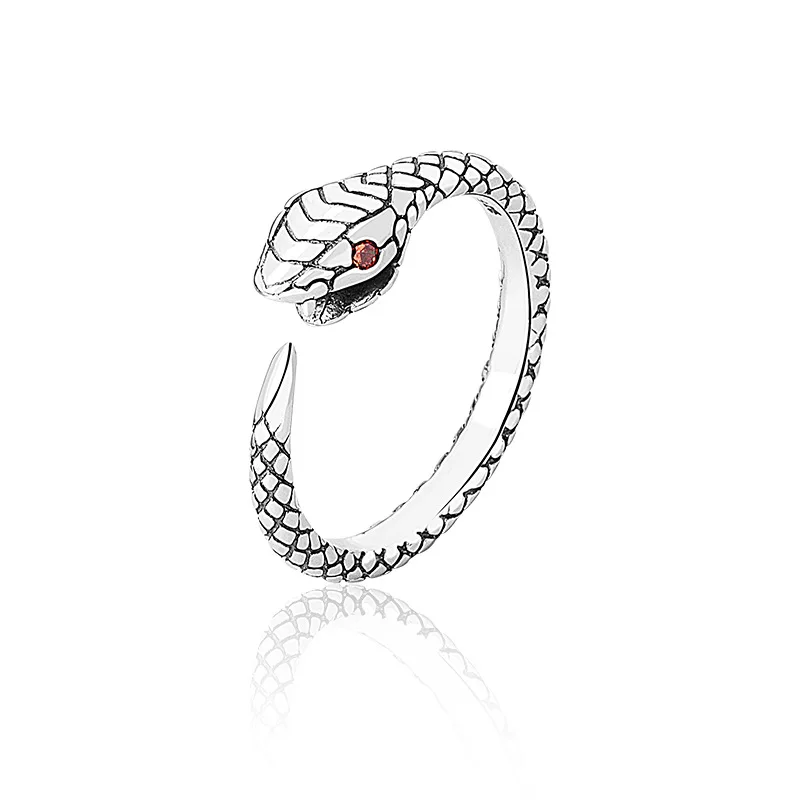 925 Sterling Silver Japanese and Korean Retro Snake Ring for Women Simple Thai Silver Snake Wrapped Open Ring Fashion Jewelry
925 Sterling Silver Japanese and Korean Retro Snake Ring for Women Simple Thai Silver Snake Wrapped Open Ring Fashion Jewelry