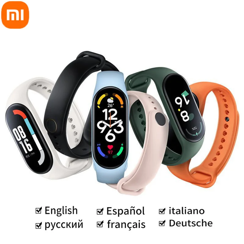 

Браслет Xiaomi Mi band 7 с AMOLED-дисплеем, 1,62 дюйма, датчик движения, мониторинг сердечного ритма и уровня кислорода в крови