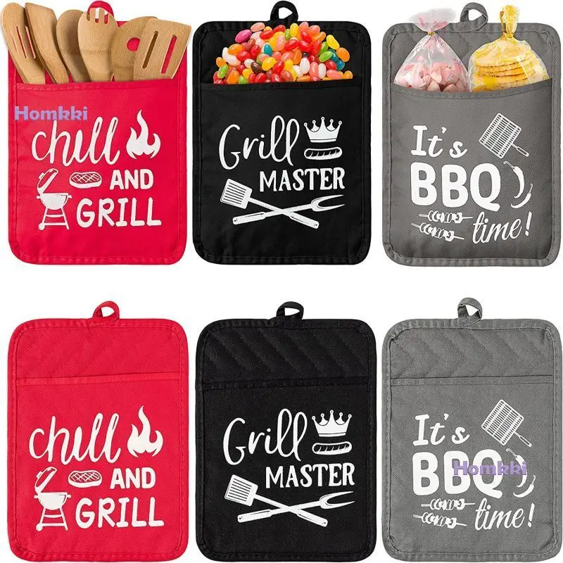 Kitchen Potholder Pads With Pocket BBQ Funny Oven Mitts Baking Anti-Scald Cotton Gloves Washable Heat Resistant Insulation Mats
Kitchen Potholder Pads With Pocket BBQ Funny Oven Mitts Baking Anti-Scald Cotton Gloves Washable Heat Resistant Insulation Mats