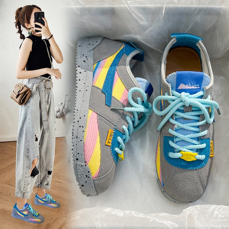 2022 Women Sneakers Sports Tennis Shoes Luxury Mix Color Running Shoes Lace Up Comfortable Breathable Leisure Outdoor Sneakers
2022 Women Sneakers Sports Tennis Shoes Luxury Mix Color Running Shoes Lace Up Comfortable Breathable Leisure Outdoor Sneakers