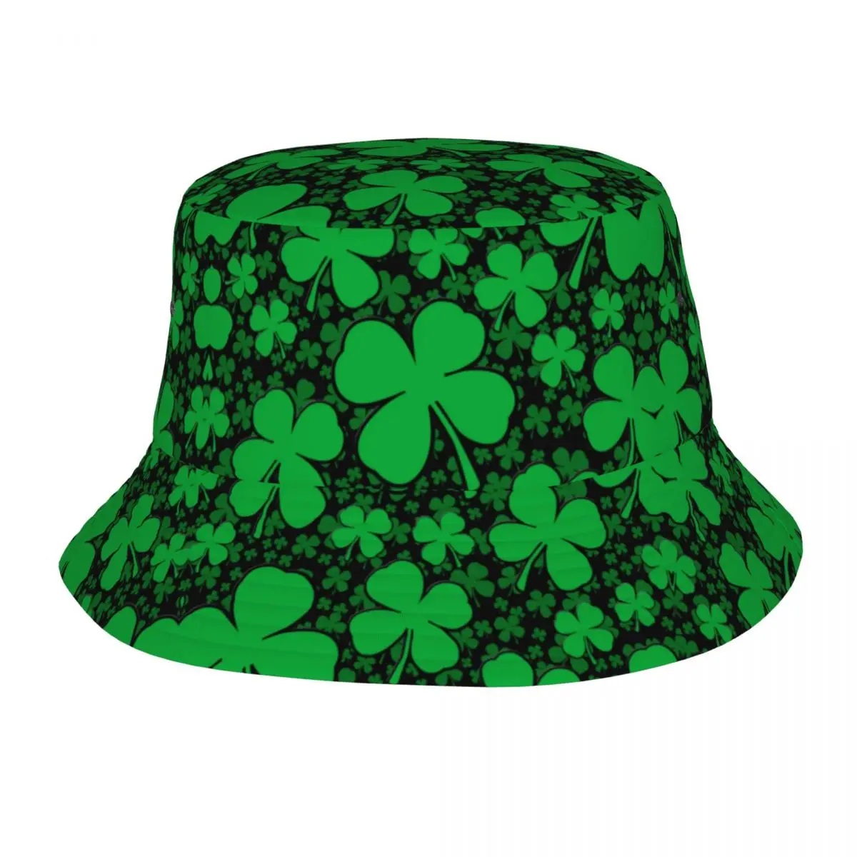 

A Shamrock Field For St Patrick's Day Bucket Hat Vocation Getaway Headwear Stuff Irish Fishing Caps for Outdoor Women Boonie Hat