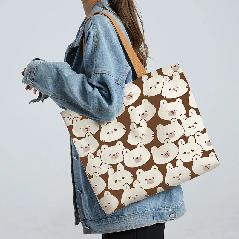 Women's canvas bag large capacity explosive handbag super print design college student class work shoulder bag
Women's canvas bag large capacity explosive handbag super print design college student class work shoulder bag