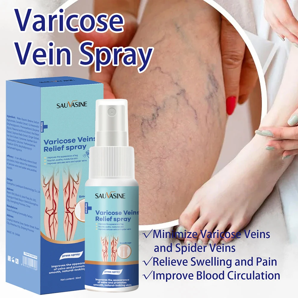 30ml Varicose Veins Relief Spray Vasculitis Phlebitis Spider Pain Relief Essence Varicose Veins Treatment Spray Body Health Care
30ml Varicose Veins Relief Spray Vasculitis Phlebitis Spider Pain Relief Essence Varicose Veins Treatment Spray Body Health Care