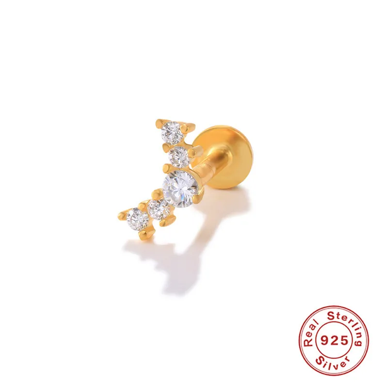 S925 Helix Earring Labret Piercing Internally Threaded Women Body Jewelry White CZ Curved Ear Stud For Party Jewelry
S925 Helix Earring Labret Piercing Internally Threaded Women Body Jewelry White CZ Curved Ear Stud For Party Jewelry