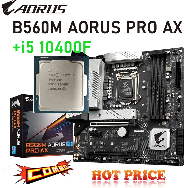 Материнская плата Gigabyte B560M AORUS PRO AX + Intel i3 10400F LGA 1200 ЦП 11/10-го поколения DDR4 128GPCI-E 4,0 Intel B560 материнская плата Новинка
Материнская плата Gigabyte B560M AORUS PRO AX + Intel i3 10400F LGA 1200 ЦП 11/10-го поколения DDR4 128GPCI-E 4,0 Intel B560 материнская плата Новинка
