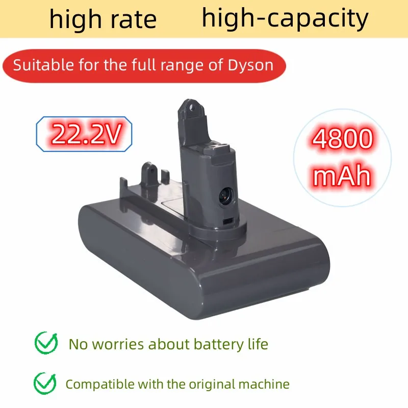 Аккумуляторная батарея для пылесоса Dyson, литий-ионная батарея 22,2 в, 4800 мАч, тип B, DC35, DC45, DC31, DC34, DC44 
Аккумуляторная батарея для пылесоса Dyson, литий-ионная батарея 22,2 в, 4800 мАч, тип B, DC35, DC45, DC31, DC34, DC44