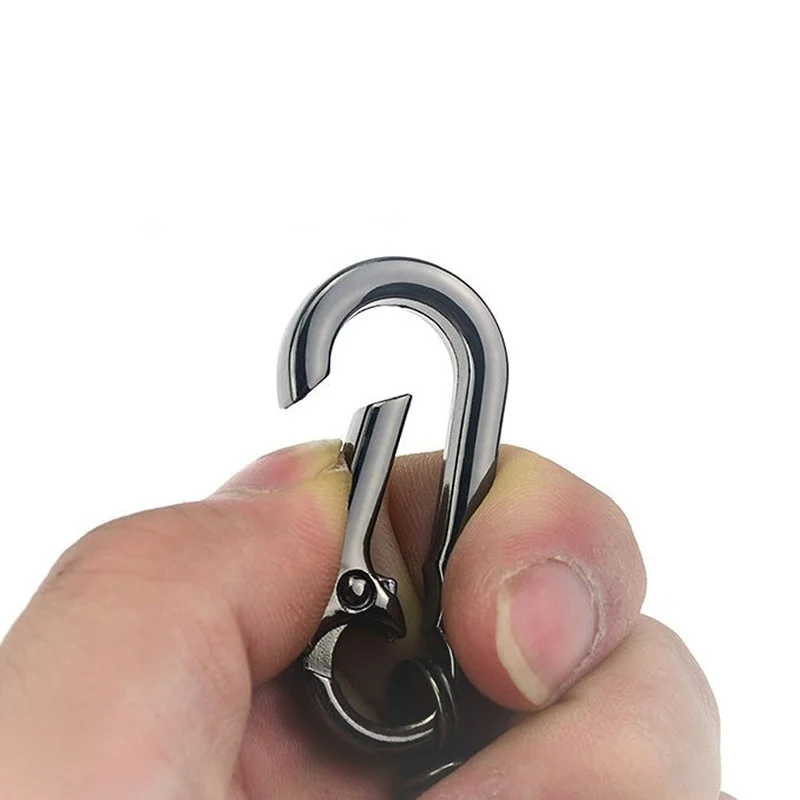 1 шт. уличная пружинная Пряжка из нержавеющей стали, карабин, брелок, зажим для поясного ремня, пряжка против потери, подвесной выдвижной бре...