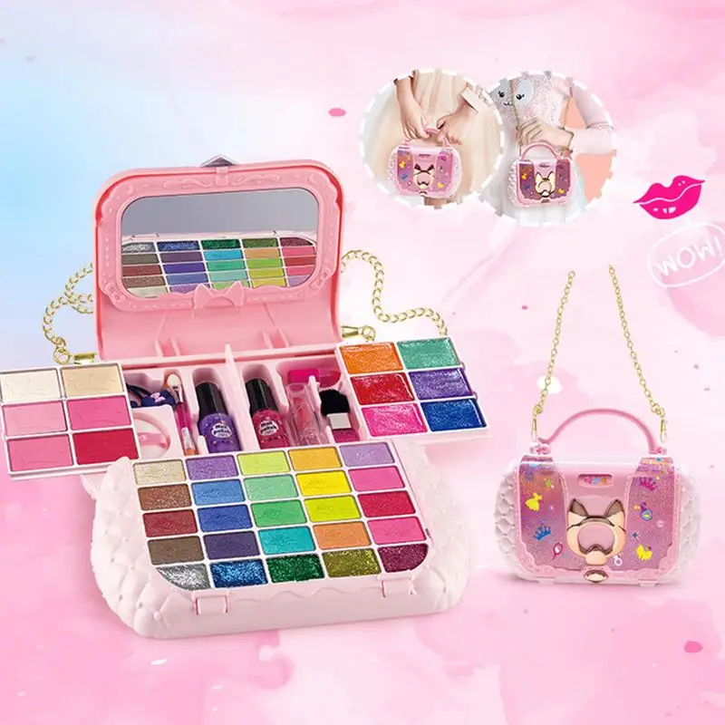 Children's Makeup Kit Cosmetics Handbag Makeup Playing Game Princess Makeup Box Toy Play Set Lipstick Eye Shadow Toys For Girls
Children's Makeup Kit Cosmetics Handbag Makeup Playing Game Princess Makeup Box Toy Play Set Lipstick Eye Shadow Toys For Girls