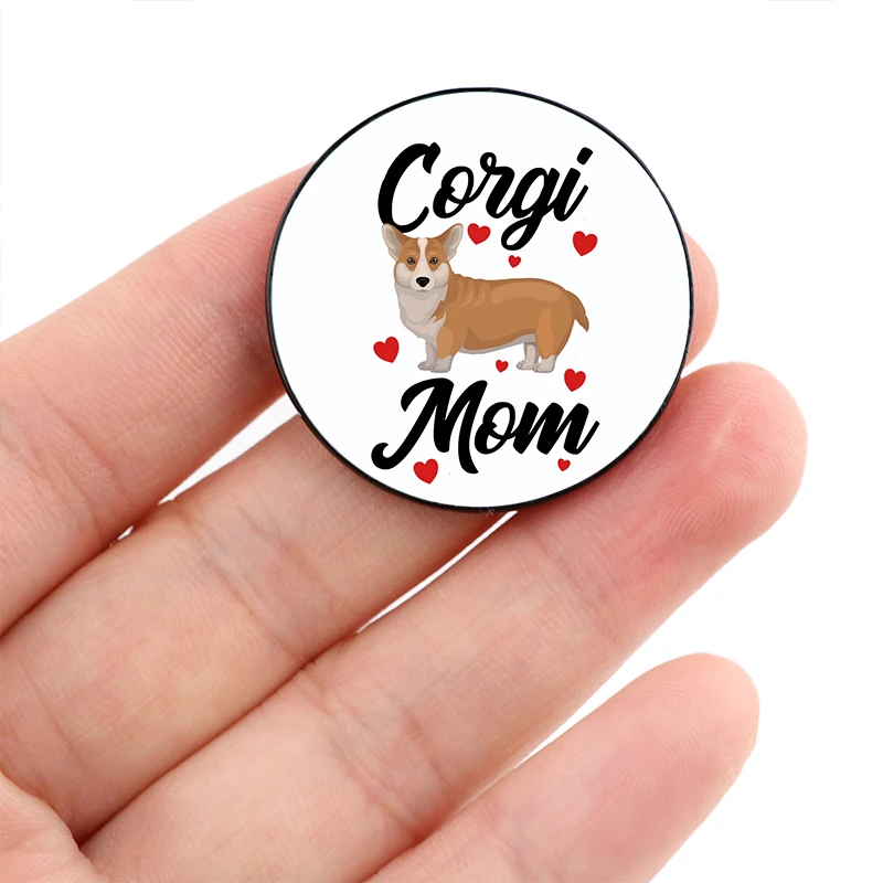 Corgi Mom Printed Pin Custom Funny vintage Brooches Shirt Lapel teacher Bag Cute Badge Cartoon pins for Lover Girl Friends
Corgi Mom Printed Pin Custom Funny vintage Brooches Shirt Lapel teacher Bag Cute Badge Cartoon pins for Lover Girl Friends