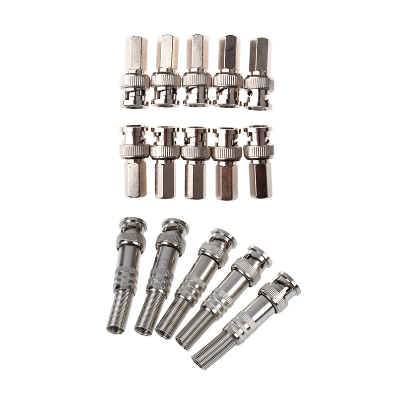 Twist-On BNC Male Coax Connectors CCTV RG59 Pack Of 10 With 5Pcs Solder Less Twist Spring BNC Connector Jack For Coaxial RG59 CC
Twist-On BNC Male Coax Connectors CCTV RG59 Pack Of 10 With 5Pcs Solder Less Twist Spring BNC Connector Jack For Coaxial RG59 CC