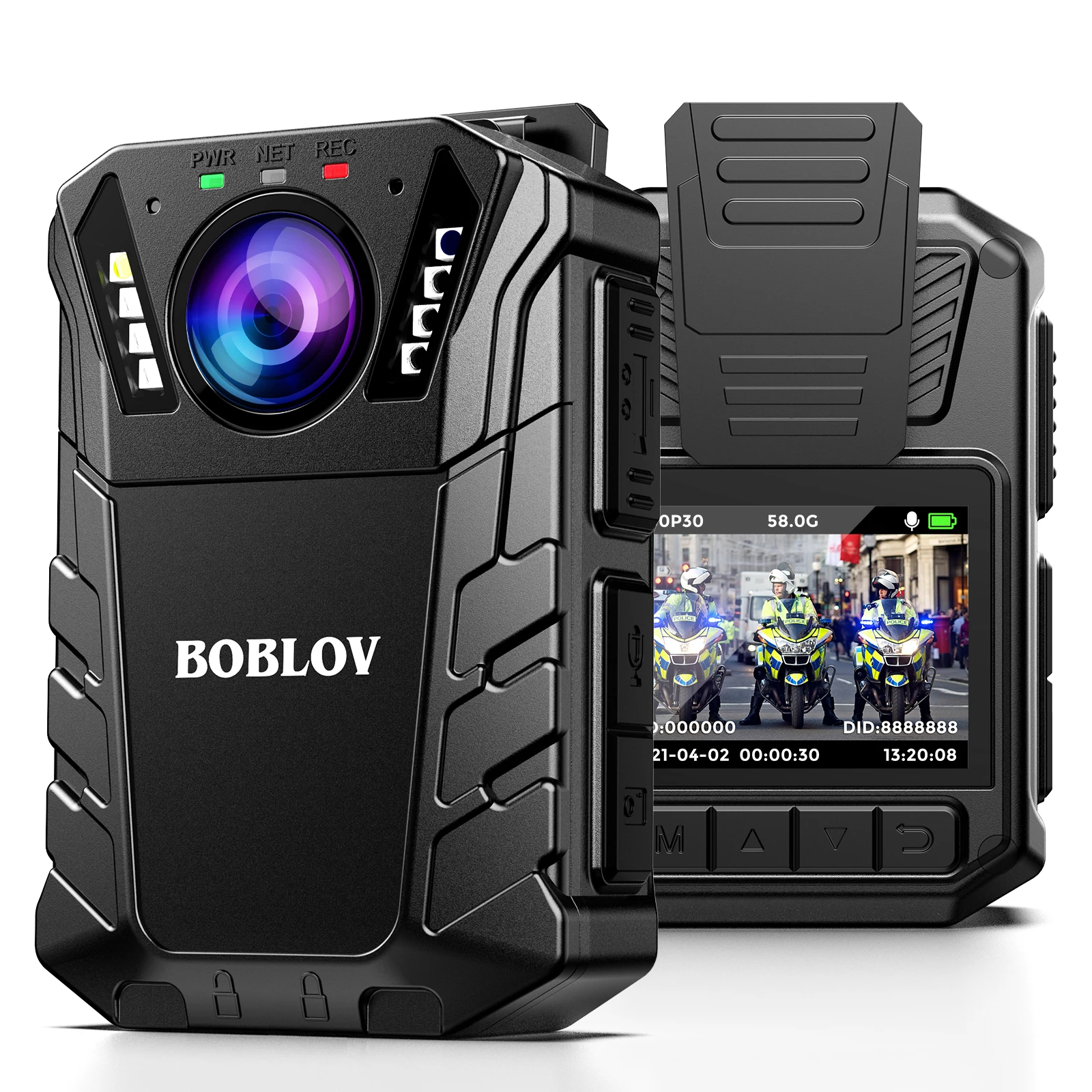 Boblov KJ09 2pcs Batteries 18 Hours Continue Recording 1296P IP66 Waterproof Night Vision Body Worn Camera with External Camera
Boblov KJ09 2pcs Batteries 18 Hours Continue Recording 1296P IP66 Waterproof Night Vision Body Worn Camera with External Camera