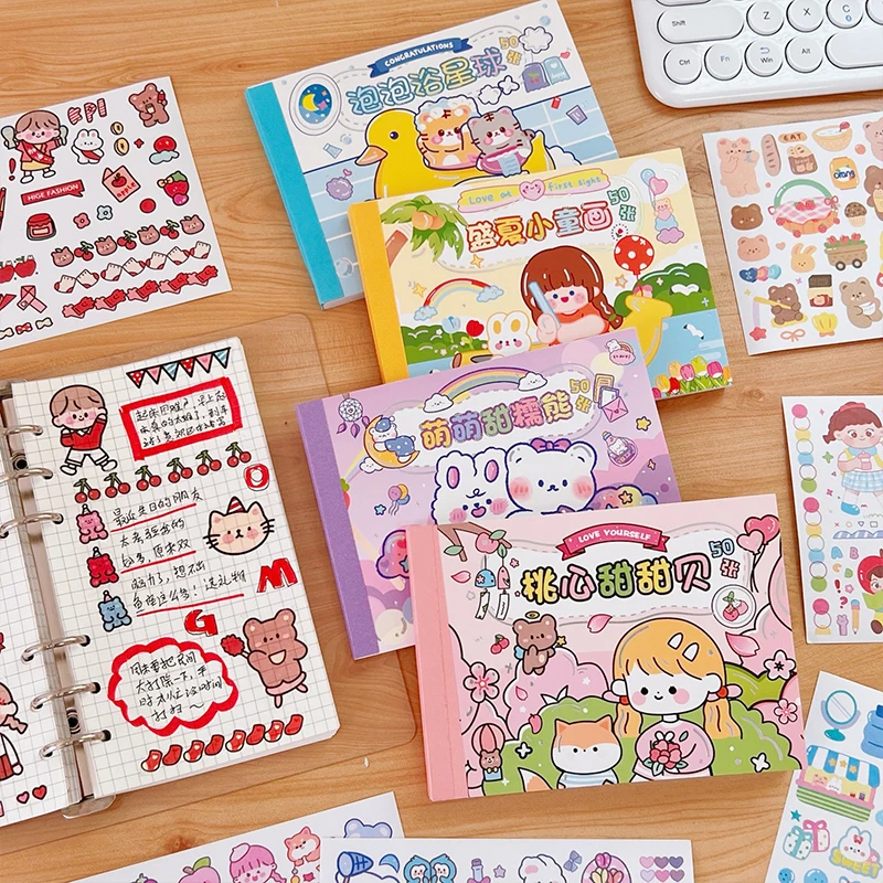 50 Sheets Cute Sticker Book Kit DIY Scrapbooking Aesthtics Collage Junk Journal Vintage Hand Account Decor Stationery Supplies
50 Sheets Cute Sticker Book Kit DIY Scrapbooking Aesthtics Collage Junk Journal Vintage Hand Account Decor Stationery Supplies