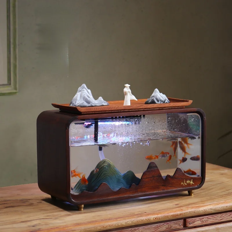 GY Desktop Fish Tank Flowing Water Ornaments Light Luxury Modern Circulating Water Fish Farming Office Fortune Rockery
GY Desktop Fish Tank Flowing Water Ornaments Light Luxury Modern Circulating Water Fish Farming Office Fortune Rockery