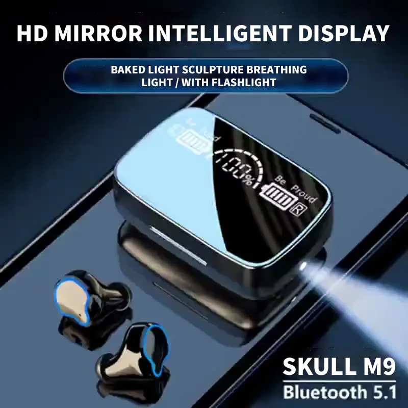 Bluetooth Headphne Mirror Flashlight Power Display Bass Stereo God In-ear Earbud For Callphone Music Sports Fone Wireless Earset
Bluetooth Headphne Mirror Flashlight Power Display Bass Stereo God In-ear Earbud For Callphone Music Sports Fone Wireless Earset