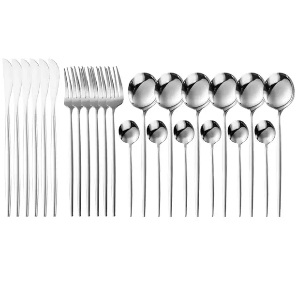 Stainless Steel Cutlery Sets Spoon Fork Knife Dinner Set Flatware Kitchen Tableware Christmas Gift
Stainless Steel Cutlery Sets Spoon Fork Knife Dinner Set Flatware Kitchen Tableware Christmas Gift