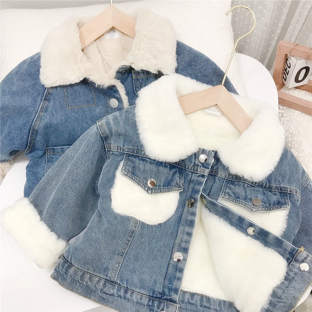 Children Plush Thick Denim Jacket Winter New Boys Clothes Toddler Outerwear Kids Teenage Girls Clothing
Children Plush Thick Denim Jacket Winter New Boys Clothes Toddler Outerwear Kids Teenage Girls Clothing