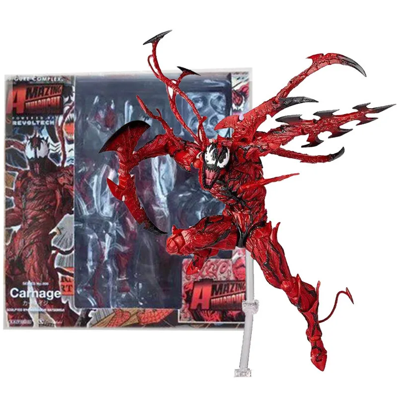 

Marvel super hero Red Variation Venom Carnage in Movie Amazing SpiderMan Spider Man BJD Joints Movable Action Figure Model Toys