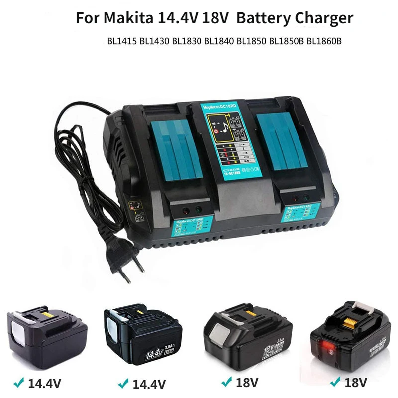 Двойное зарядное устройство DC18RC DC18RD для Makita 4A зарядный ток 14,4 в 18 в BL1830 BL1815 Bl1430 BL1420 Электроинструмент с USB
Двойное зарядное устройство DC18RC DC18RD для Makita 4A зарядный ток 14,4 в 18 в BL1830 BL1815 Bl1430 BL1420 Электроинструмент с USB