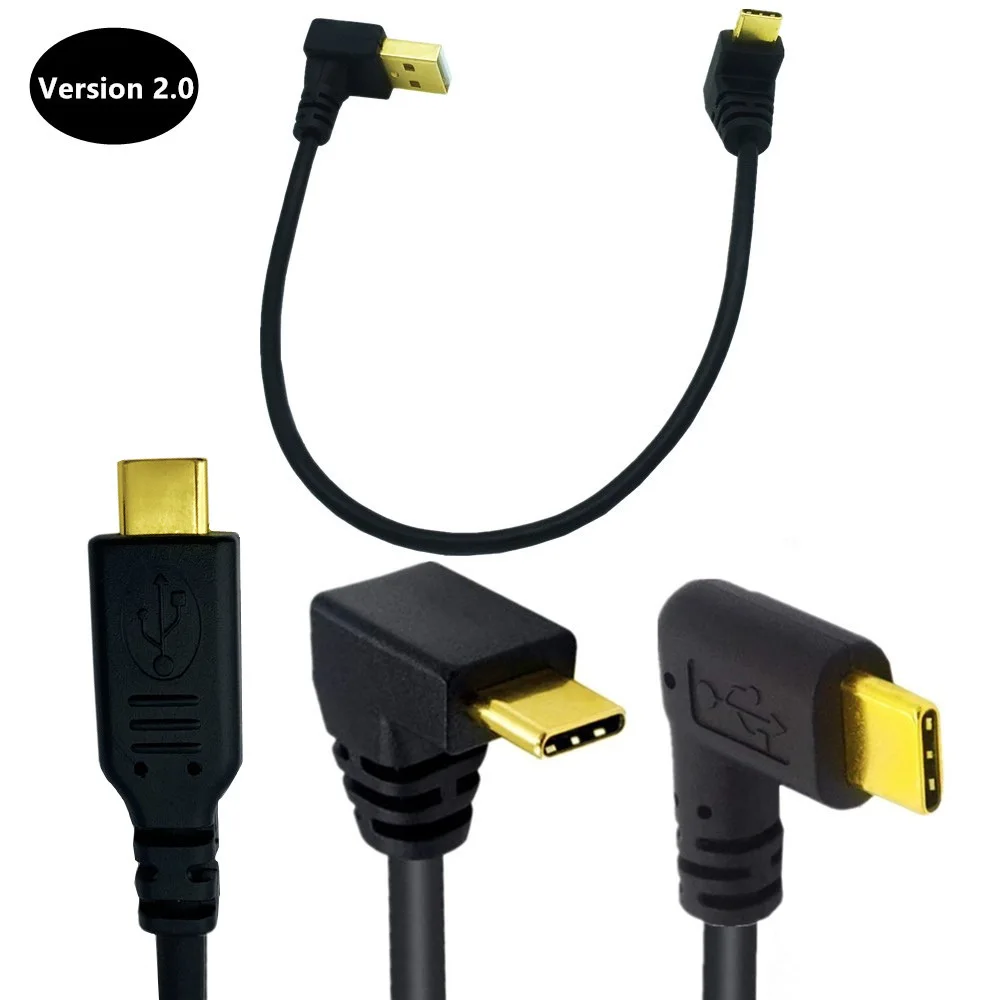 

Новый позолоченный кабель USB 2,0 (Type-A) папа-USB 3,1 (Type-C) папа вверх и под прямым углом USB A C для синхронизации данных и зарядки 25 см